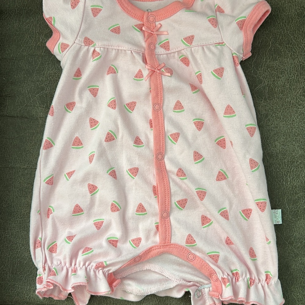Watermelon Print Pink Bodysuit
